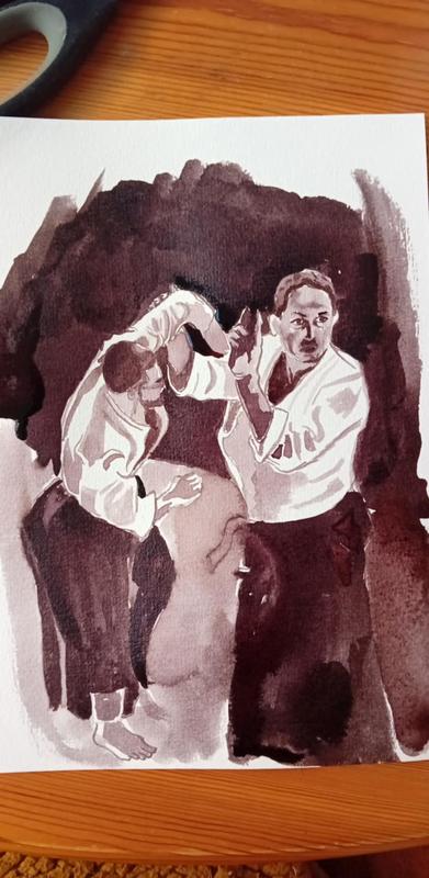 Peintures à l'encre : Aïkido