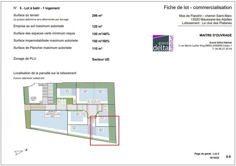 Terrain constructible - 299 m²