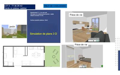 Appartement - 26 m² - 1 pièce