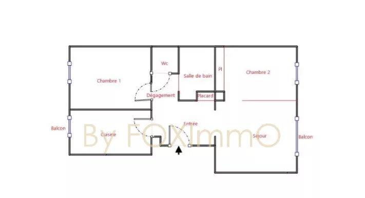 Appartement - 55 m² - 3 pièces