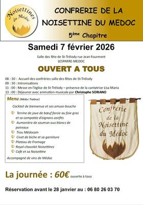 5ème Chapitre de la Confrérie de la Noisettine du Médoc