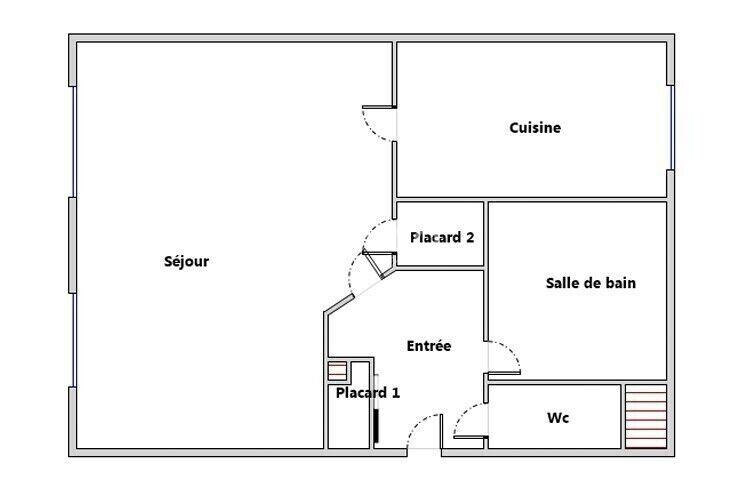 Appartement - 33 m² - 1 pièce