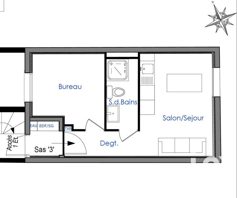 Appartement - 27 m² - 2 pièces