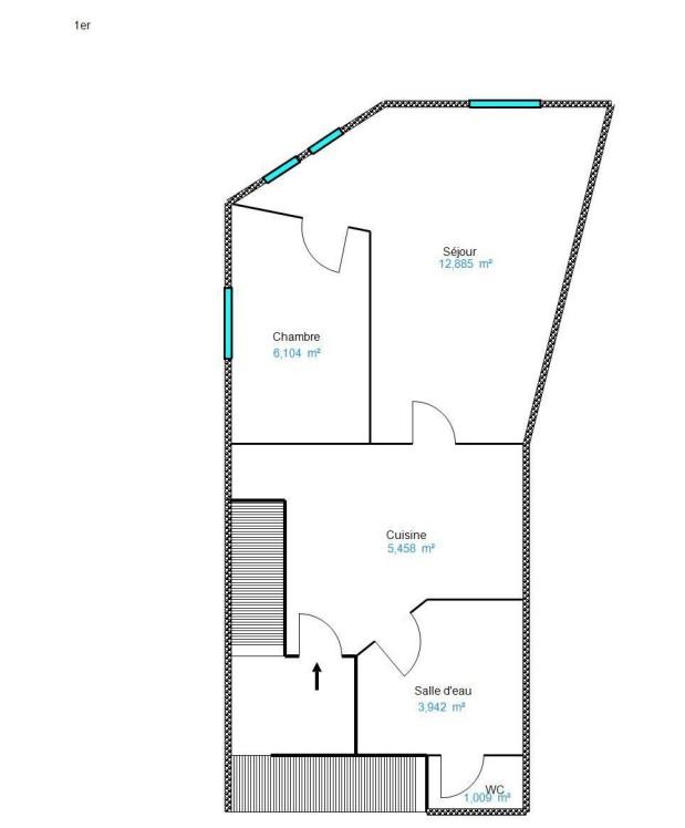 Appartement - 29 m² - 1 pièce