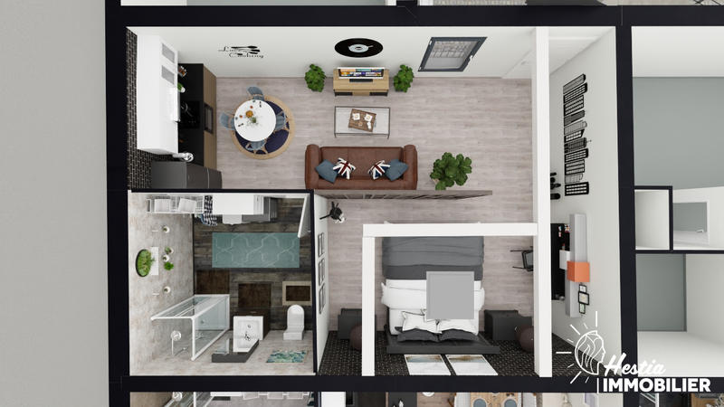 Appartement - 36 m² - 1 pièce