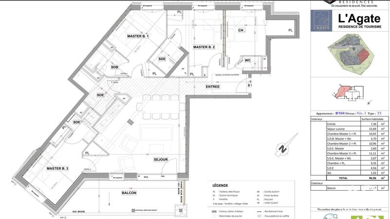 Appartement - 97 m² - 5 pièces