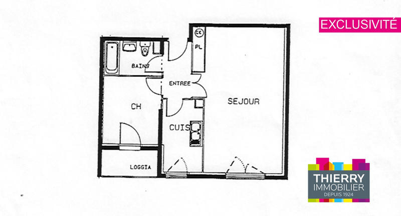 Appartement - 50 m² - 2 pièces