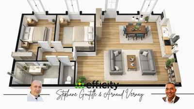 Appartement - 87 m² - 1 pièce