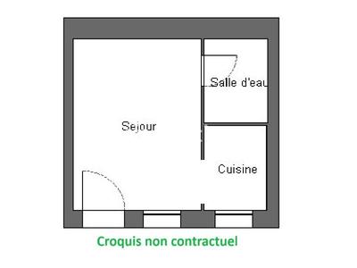Appartement - 16 m² - 1 pièce