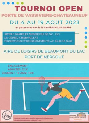 Tournoi open de tennis homologué Fft