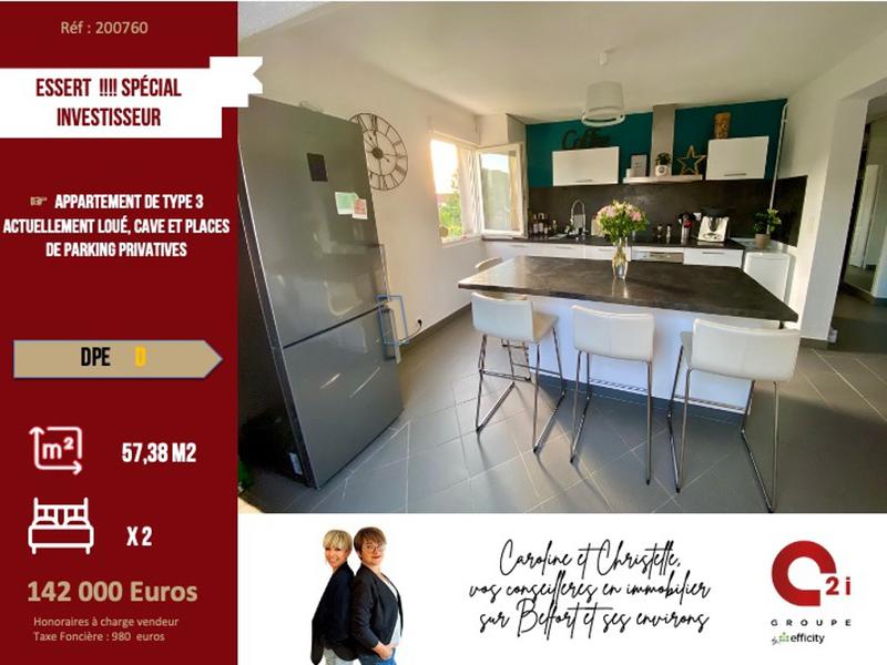 Appartement - 57 m² - 3 pièces