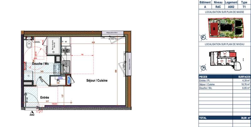 Appartement - 30 m² - 1 pièce