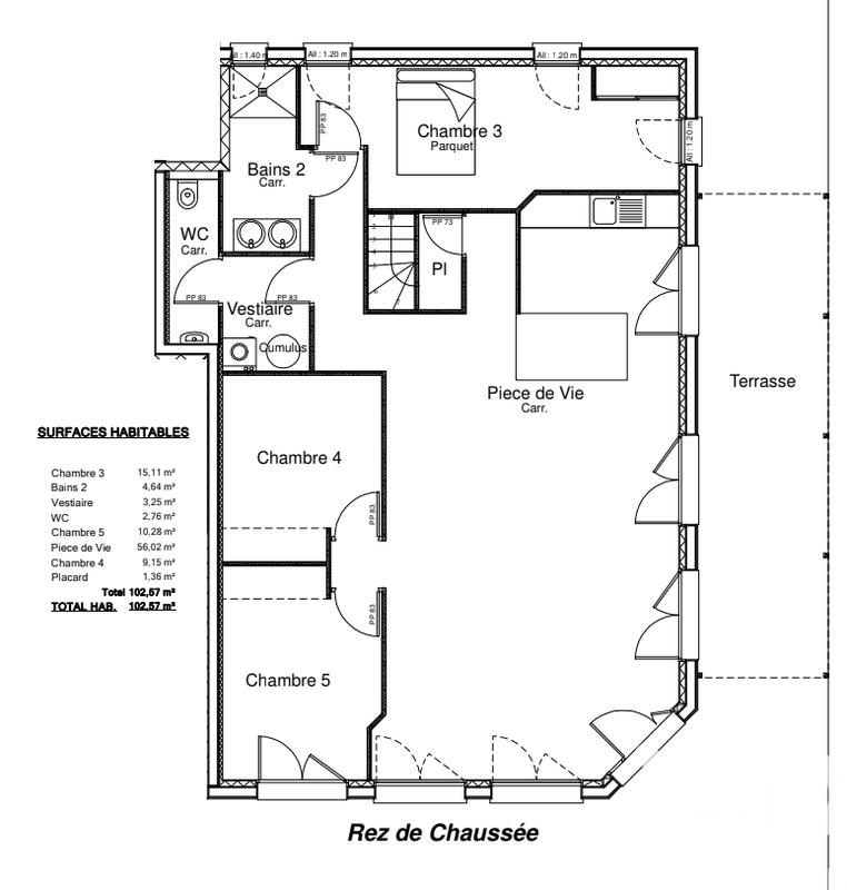 Appartement - 103 m² - 4 pièces