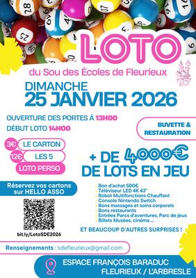 Loto du Sou des Ecoles de Fleurieux sur l'Arbresle