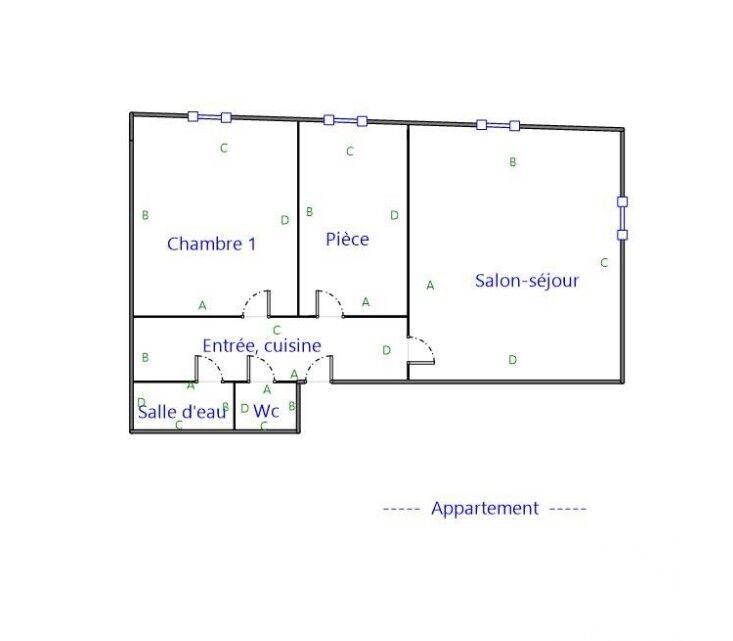 Appartement - 45 m² - 3 pièces