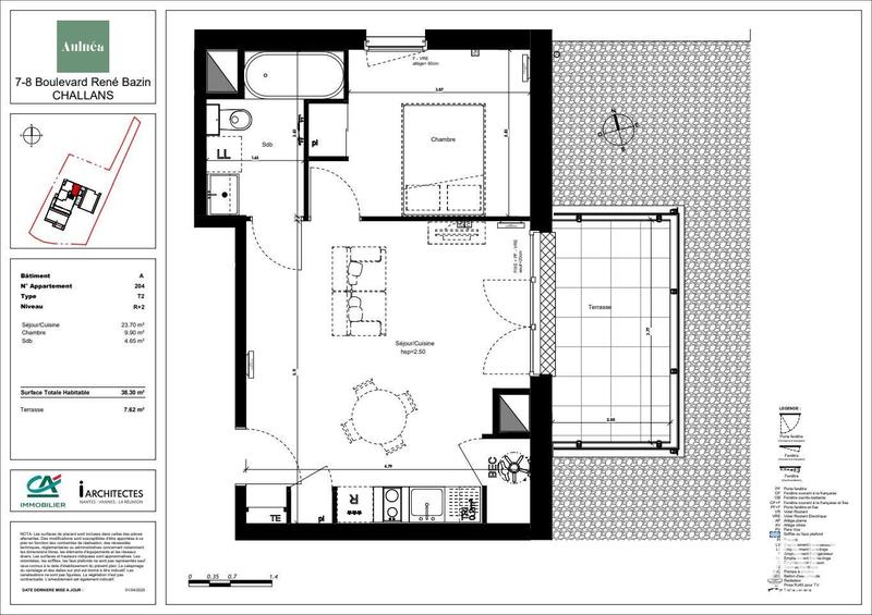Appartement - 38 m² - 2 pièces