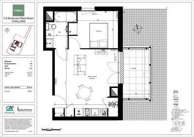 Appartement - 38 m² - 2 pièces