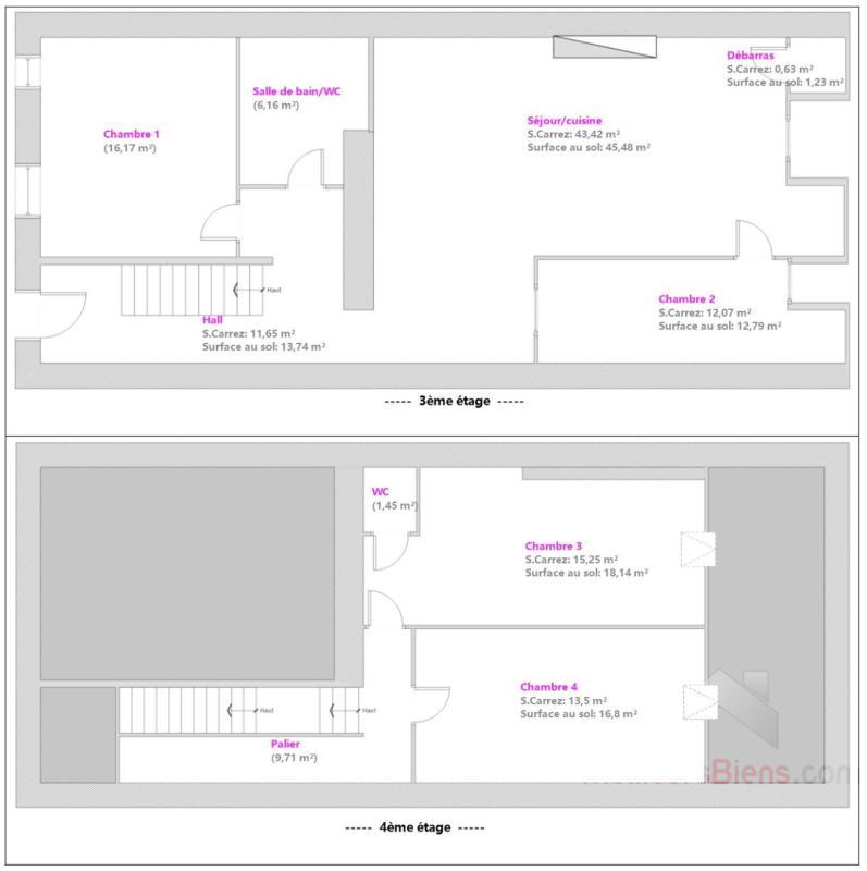 Duplex - 130 m² - 5 pièces