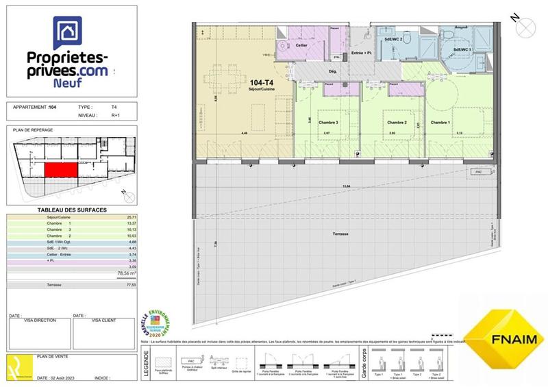 Appartement - 78 m² - 4 pièces