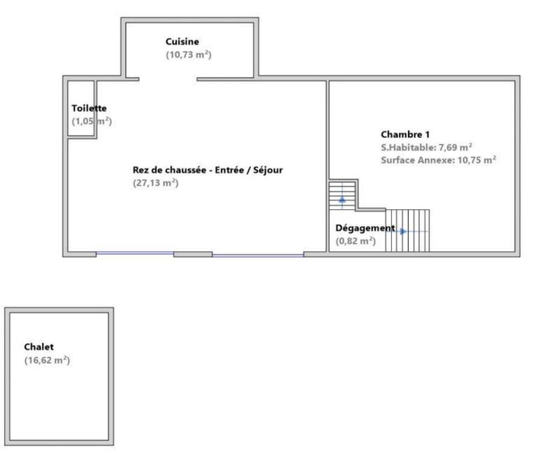 Maison - 71 m² - 3 pièces