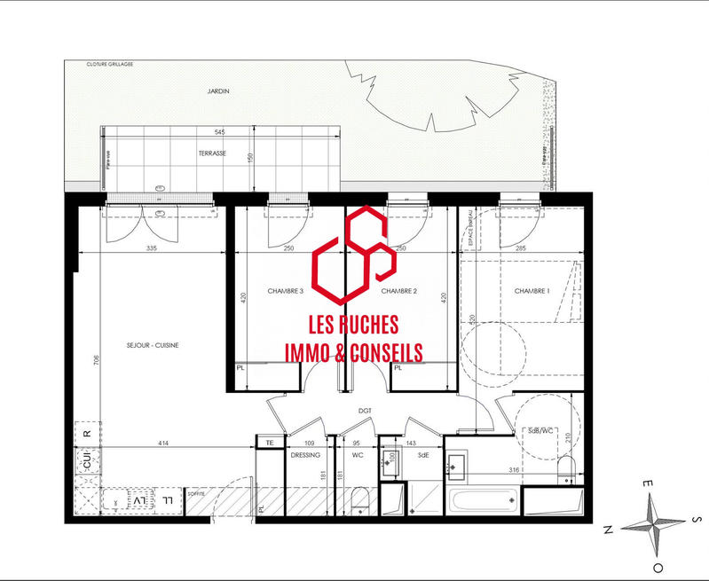 Appartement - 77 m² - 4 pièces