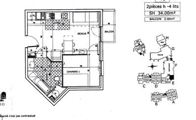 Appartement - 33 m² - 2 pièces