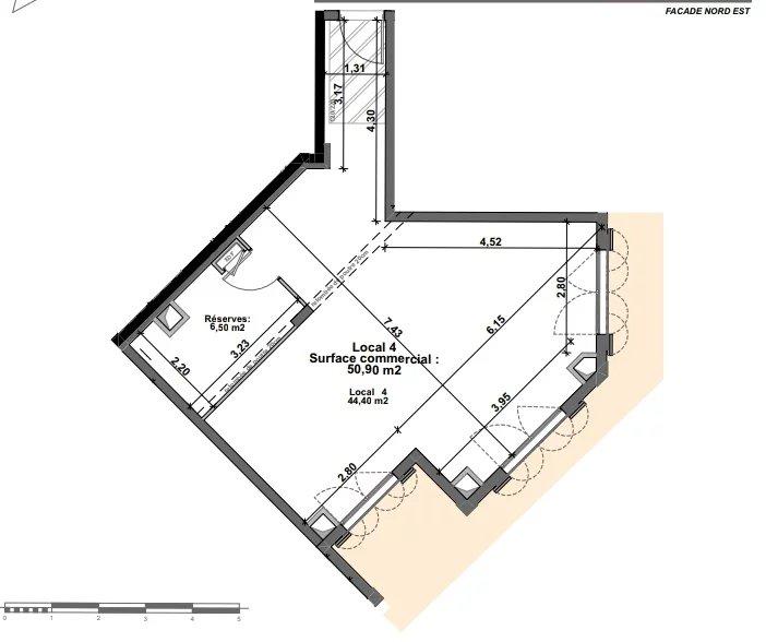 Local commercial - 51 m² - 1 pièce