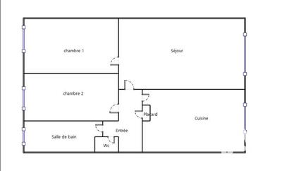 Appartement - 61 m² - 3 pièces