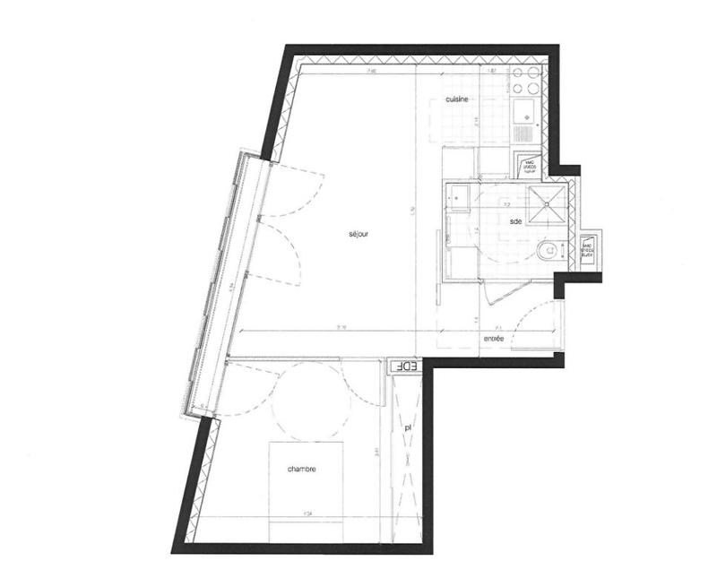 Appartement - 43 m² - 2 pièces