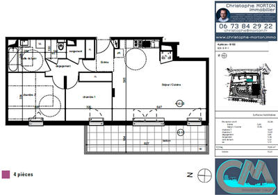 Appartement - 71 m² - 3 pièces