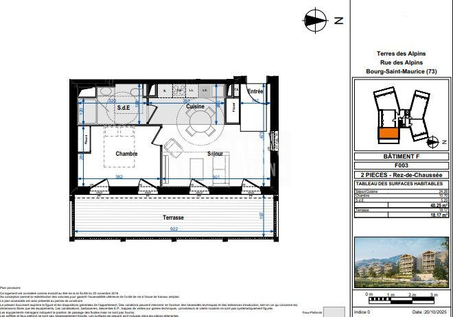 Appartement - 40 m² - 2 pièces