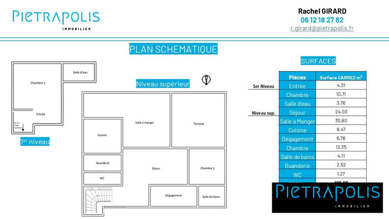 Appartement - 109 m² - 4 pièces