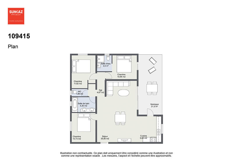 Maison - 94 m² - 4 pièces