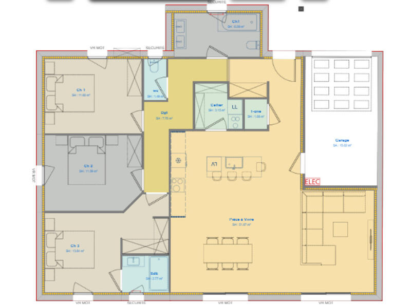 Maison - 110 m² - 5 pièces