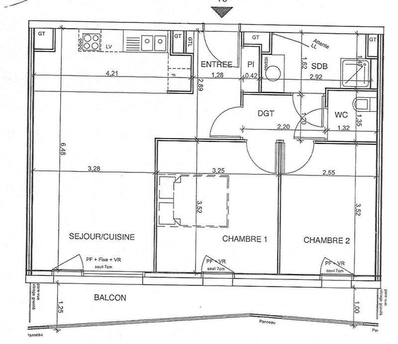 Appartement - 57 m² - 3 pièces