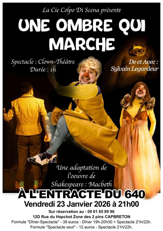 Dîner spectacle "Une Ombre qui marche"
