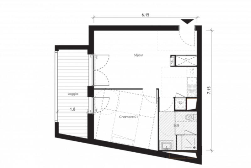 Appartement - 41 m² - 2 pièces