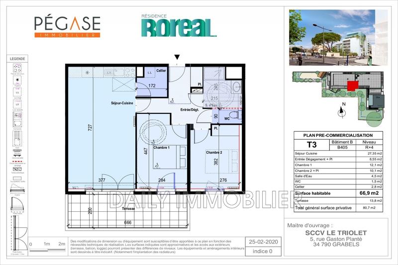 Appartement - 67 m² - 3 pièces