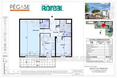 Appartement - 67 m² - 3 pièces