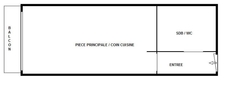 Appartement - 21 m² - 1 pièce