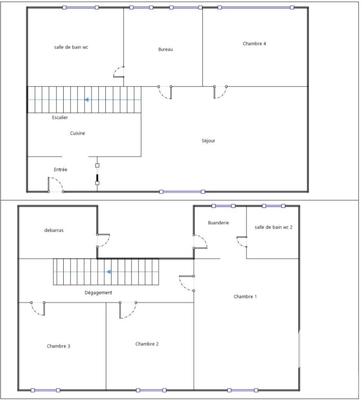 Maison de village - 128 m² - 5 pièces