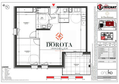 Appartement - 67 m² - 3 pièces