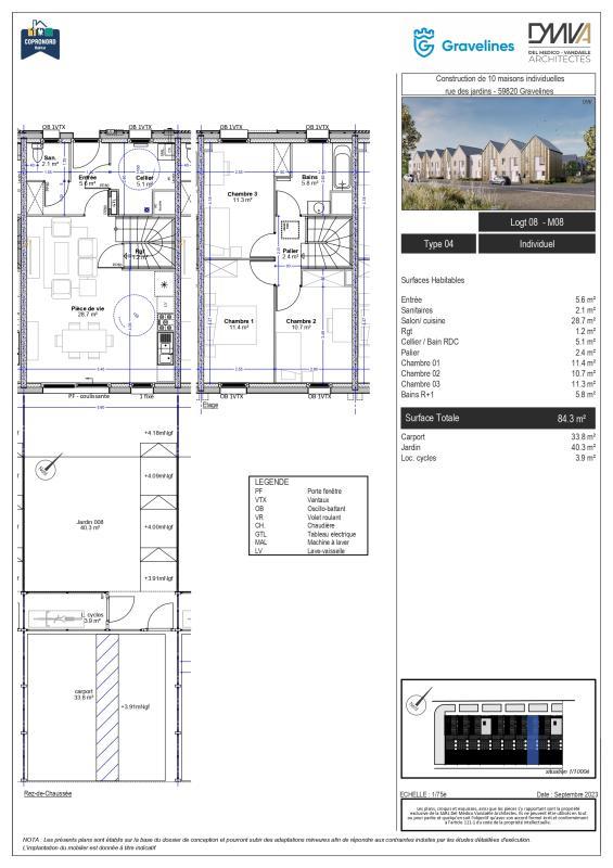 Maison - 84 m² - 4 pièces