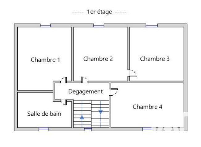 Maison - 93 m² - 5 pièces