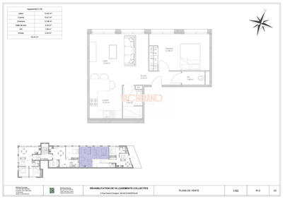 Appartement - 43 m² - 2 pièces