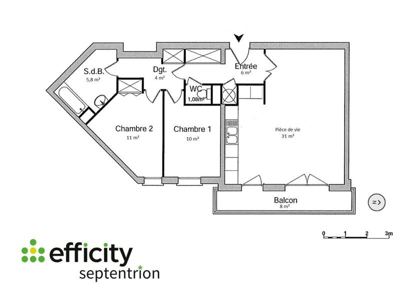 Appartement - 69 m² - 3 pièces