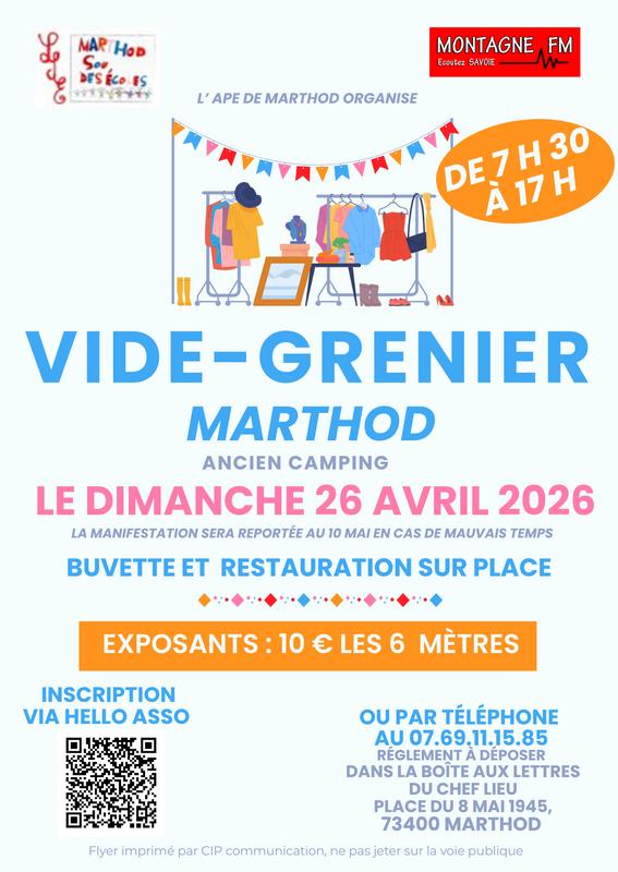 Vide grenier de marthod