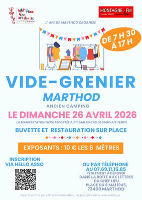 Vide grenier de marthod