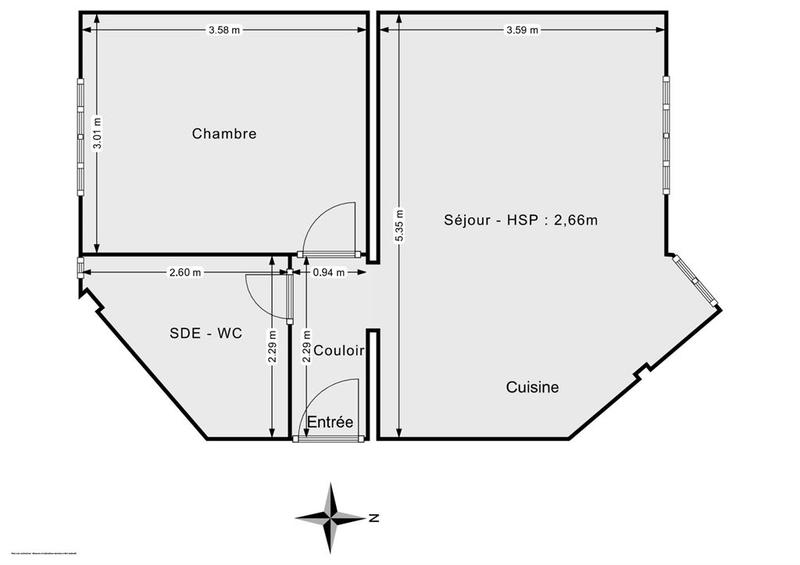 Appartement - 38 m² - 2 pièces