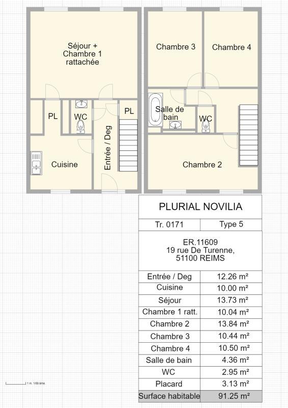 Maison - 91 m² - 5 pièces